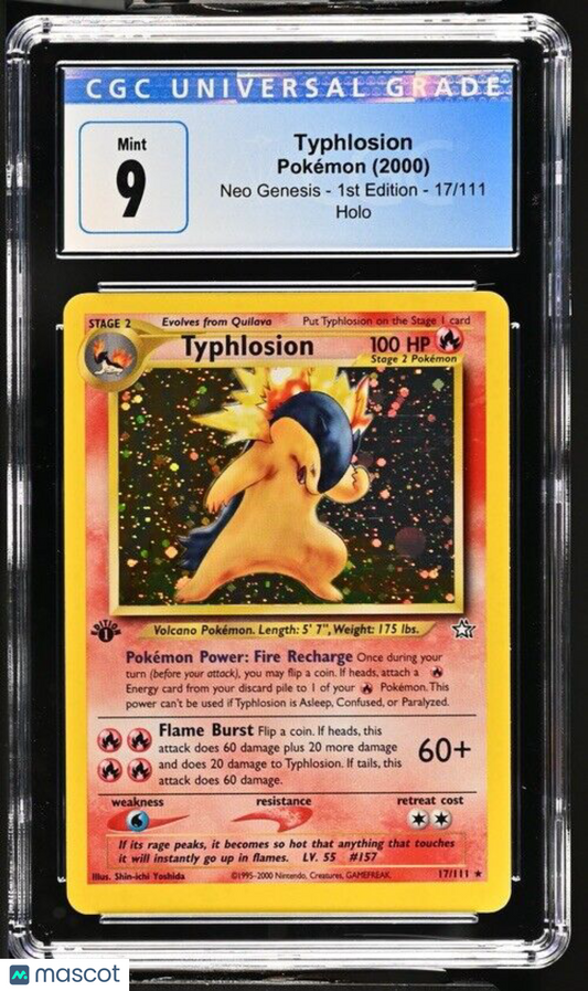 Typhlosion 17/111 1st Edition Neo Genesis - CGC 9  CLEANEST OUT