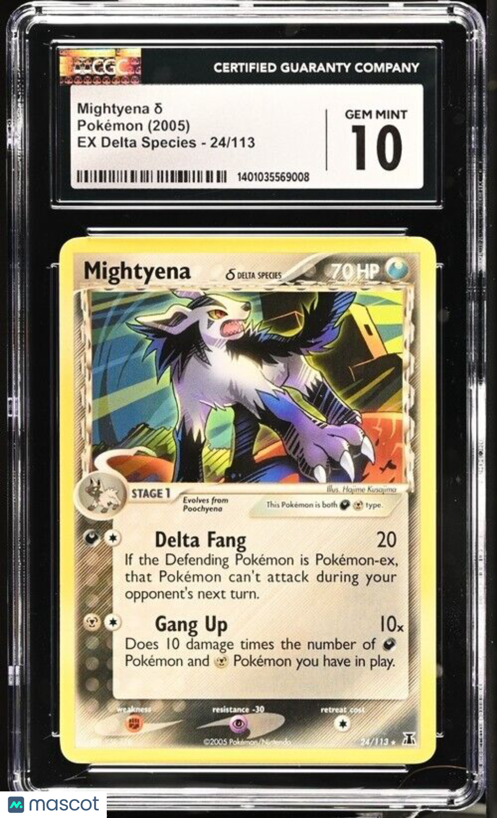 Pokémon - Mightyena - EX Delta Species - 5/113 - Non Holo - CGC 10