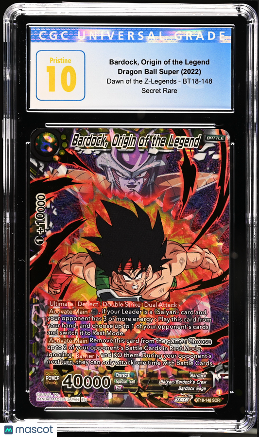 2022 Dragon Ball Super Bardock, Origin of the Legend #BT18-148 English CGC 10