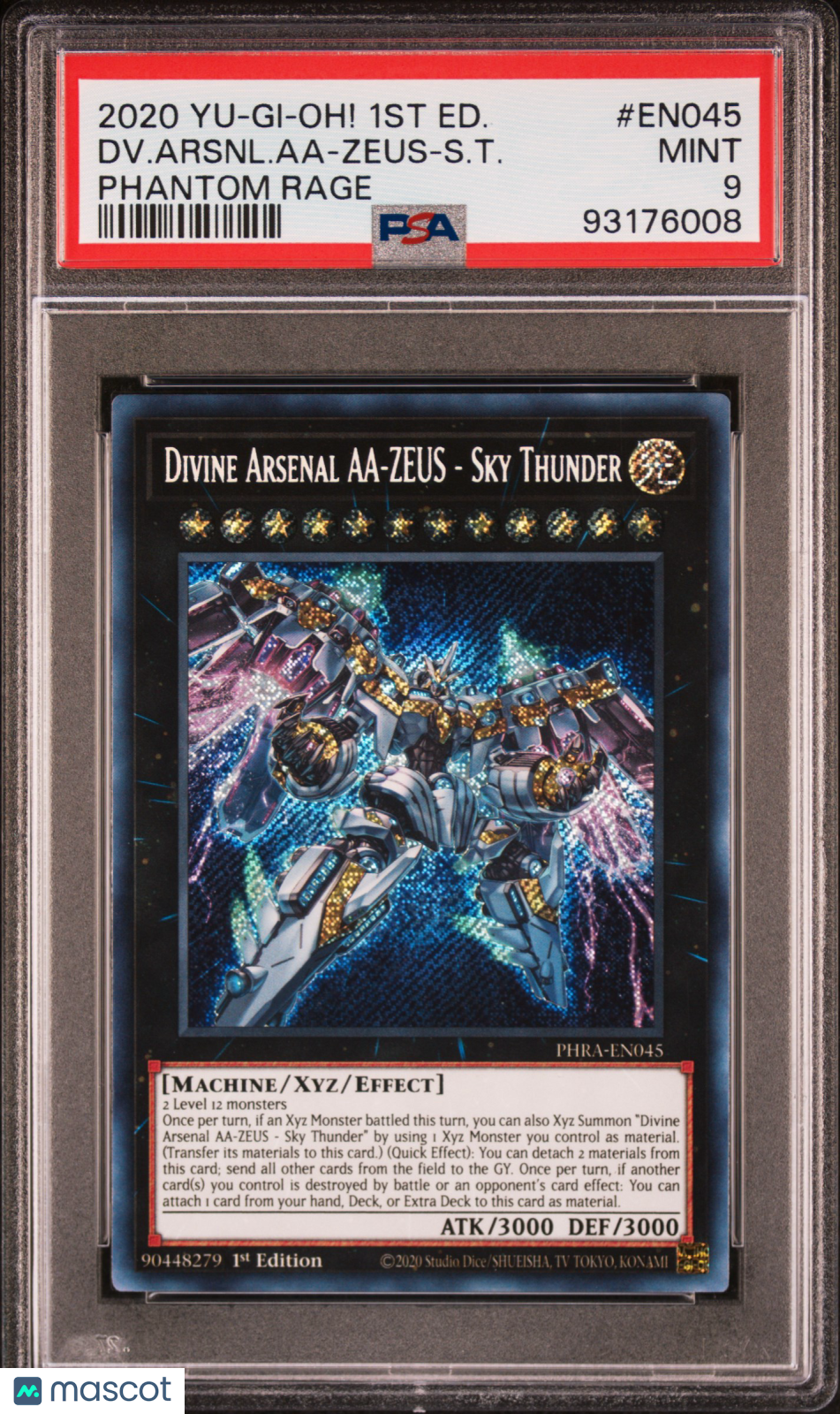 2020 Yu-Gi-Oh! TCG DV. Arsnl. Aa-Zeus-S. T. #EN045 PSA 9